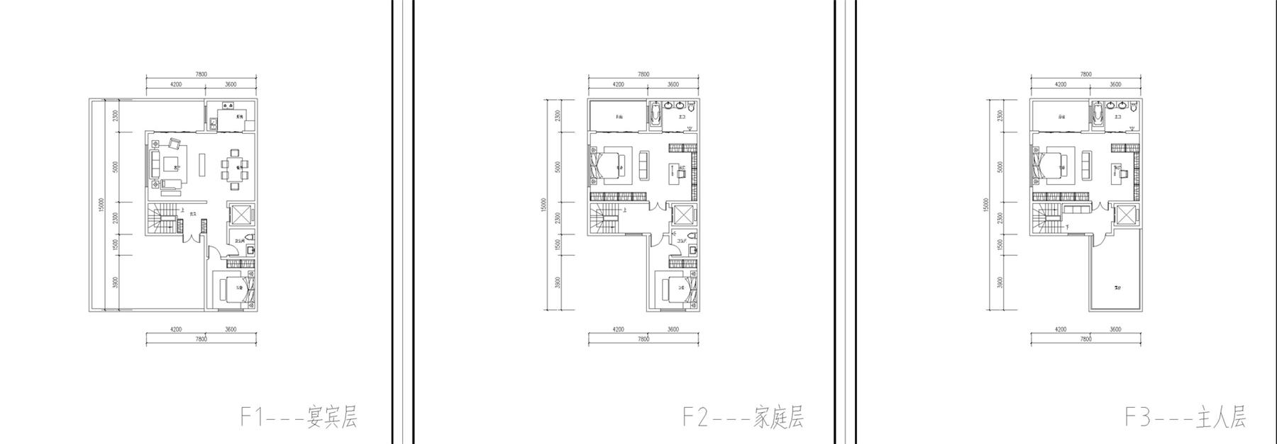 戶型-合院戶型匯總-聯(lián)排合院
