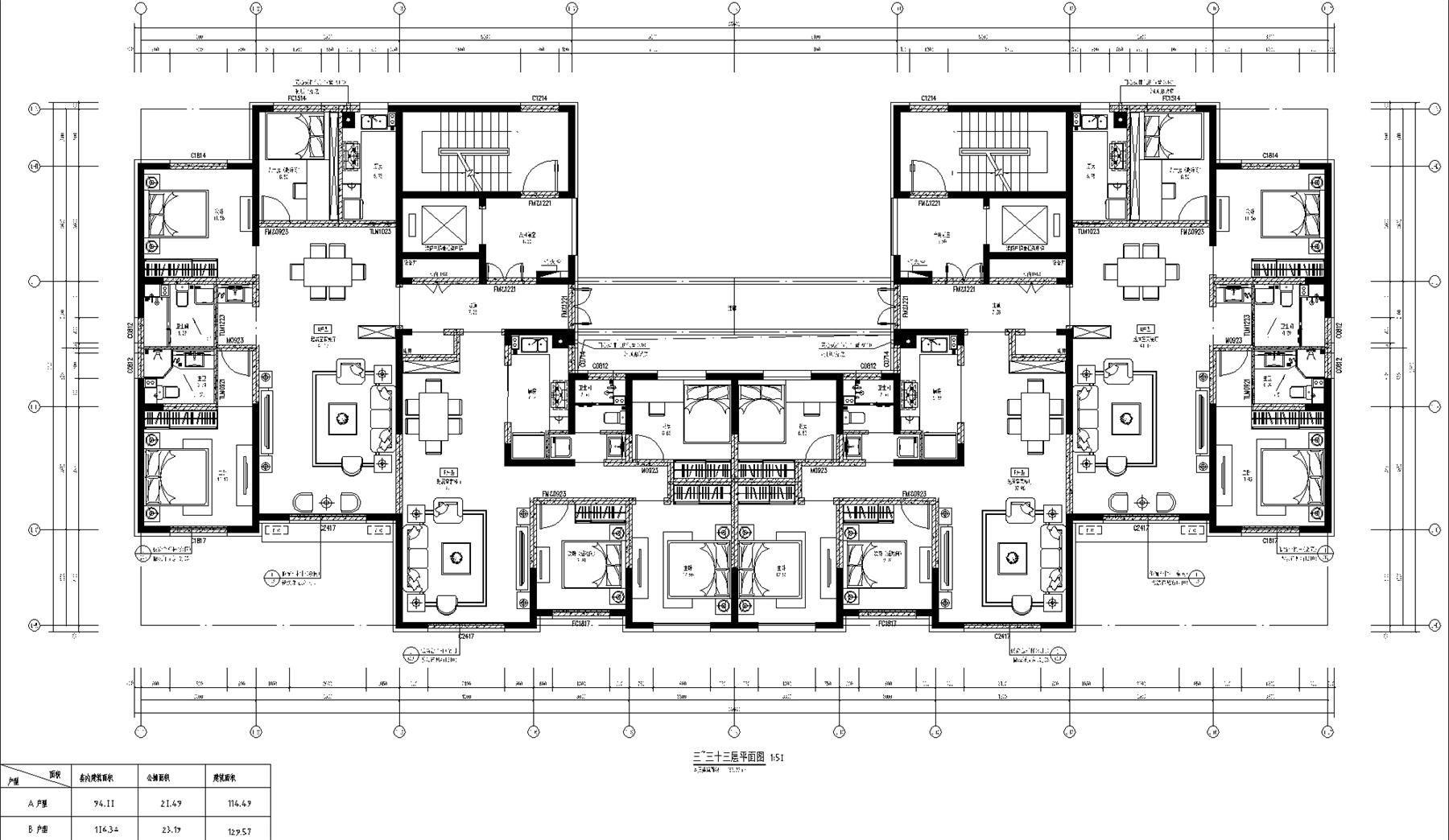 戶型-兩梯四戶戶型