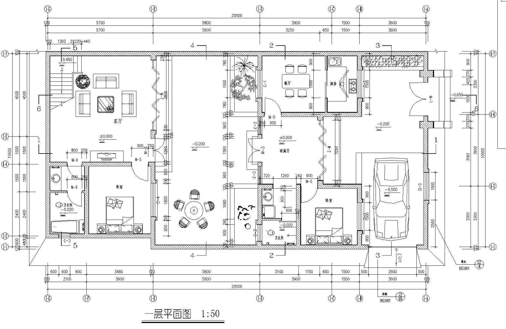 戶型-北方四合院建筑帶效果圖