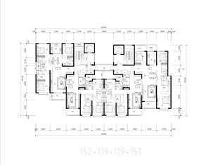 戶(hù)型-T4戶(hù)型152 119 119 152