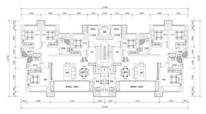 戶型-洋房  T2  面寬27.9  進(jìn)深12.7