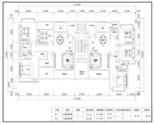 戶(hù)型-洋房  T2  面寬23.3  進(jìn)深14.5