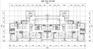 戶型-(最新)杭州標(biāo)準(zhǔn)化戶型33F-2T4-131+92副本