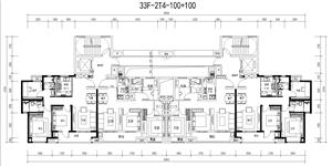 戶型-(最新)杭州標(biāo)準(zhǔn)化戶型--33F-2T4-100+100