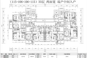 戶型-經(jīng)典T4戶型（設計師典藏）115+106+106+115-33F
