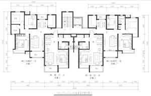 戶型-中海清江路-高層戶型16-90 55 55 90-3房2廳 1房1廳 1房1廳 3房2廳