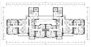 戶型-T2 T4標(biāo)準(zhǔn)化CAD戶型~129+95