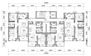 戶型-XG-1T4-（70 100）-欒川-養(yǎng)老公寓11F