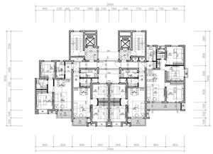 戶型-(二面寬90以內(nèi)）安置房戶型