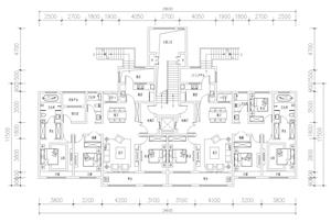 戶型-T2-四面寬縱廳（140 140）6F（大連萬科翡翠公園）