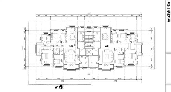 戶型-200~6~多層住宅（點(diǎn)式）~法式~2011~大連鉆石灣項(xiàng)目A3地塊