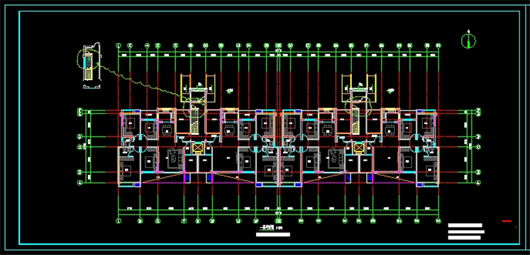戶型-9層136平住宅建筑平立剖