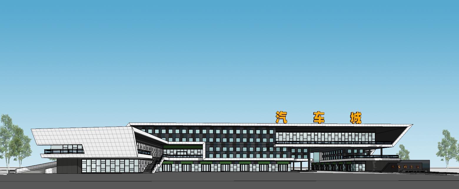 臨湘汽車城 方案一-外觀|模型|效果圖
