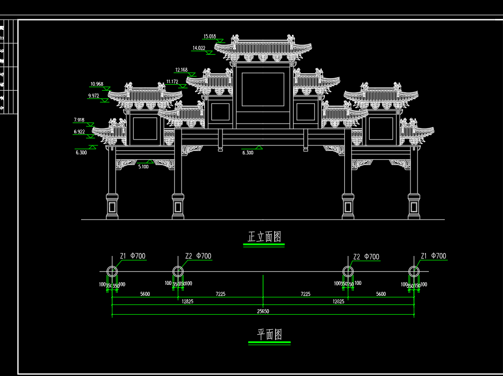 仿古牌坊-外觀|模型|效果圖
