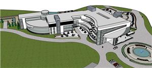 現(xiàn)代會(huì)所-平頂弧形平面