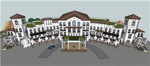 歐式會(huì)所-西班牙風(fēng)格-平面弧形